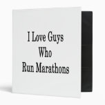 I Love Guys Who Run Marathons Vinyl Binder