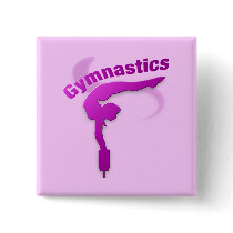 I Love Gymnastics #12 Pinback Button