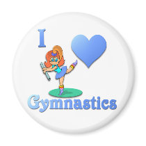 i love Gymnastics #1 Refrigerator Magnet