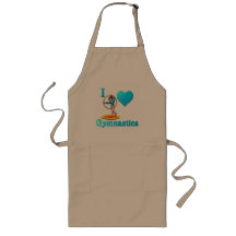 i love gymnastics #3 apron