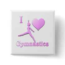 i love gymnastics #6 pinback button