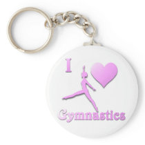 i love gymnastics #6 keychain