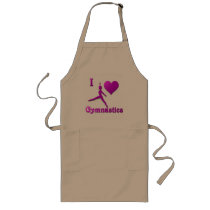 i love gymnastics #8 apron