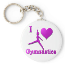 i love gymnastics #8 key chain