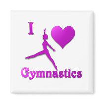 i love gymnastics #8 refrigerator magnet