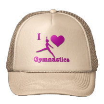 i love gymnastics #8 trucker hats
