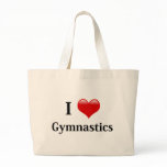 I Love Gymnastics Tote Bags