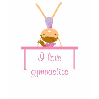 I love gymnastics balance beam cute girl's t-shirt shirt