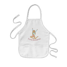 I Love Gymnastics Blonde Aprons