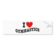 I Love Gymnastics bumper stickers by magarmor I Love Gymnastics bumper stickers