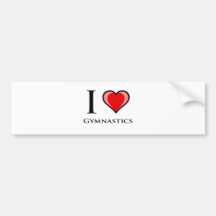I Love Gymnastics Bumper Sticker