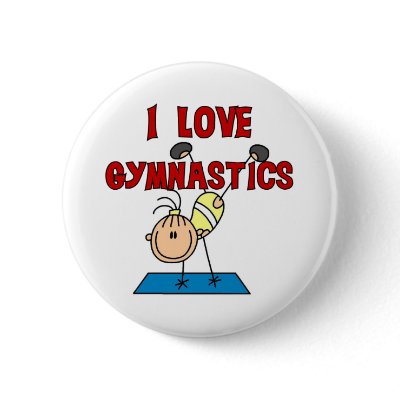 I Love Gymnastics Pinback button