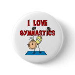 I Love Gymnastics buttons