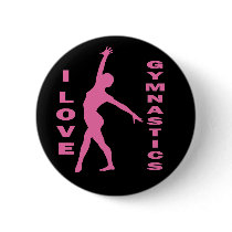 I LOVE GYMNASTICS BUTTONS