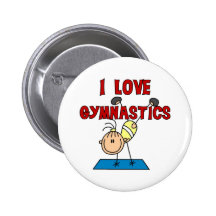 I Love Gymnastics Buttons