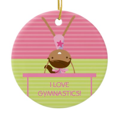 I LOVE GYMNASTICS Christmas Ornament