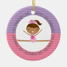 I LOVE GYMNASTICS Christmas Ornament
