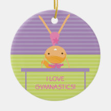 I LOVE GYMNASTICS Christmas Ornament