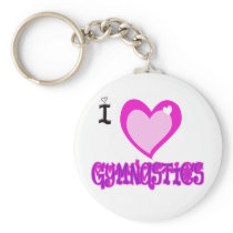I Love GYMNASTICS Key Chains