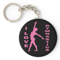 I LOVE GYMNASTICS KEYCHAIN