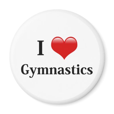 I Love Gymnastics Fridge Magnets