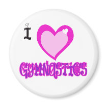 I Love GYMNASTICS Magnet