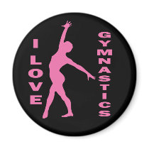 I LOVE GYMNASTICS FRIDGE MAGNET