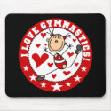 I Love Gymnastics Mousepad