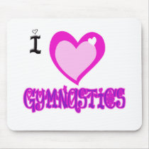 I Love GYMNASTICS Mouse Pads