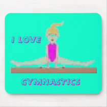 I LOVE GYMNASTICS MOUSEPAD