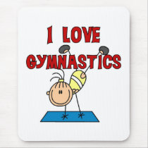 I Love Gymnastics Mouse Pad