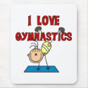 I Love Gymnastics mousepads
