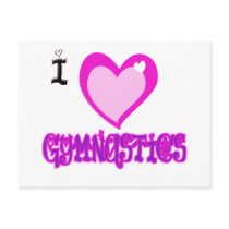 I Love GYMNASTICS Post Card