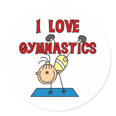 I Love Gymnastics Stickers