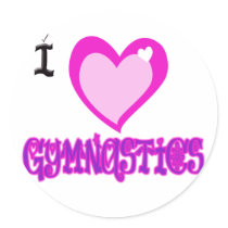 I Love GYMNASTICS Stickers