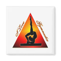 I Love Gymnastics triangle #7 Magnet