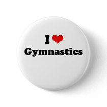 I Love Gymnastics Tshirt buttons by loveshirts I Love Gymnastics Tshirt buttons