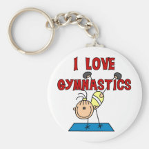 I Love Gymnastics Tshirts and Gifts Key Chain