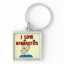 I Love Gymnastics Tshirts and Gifts Keychain