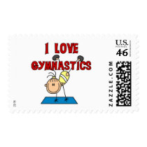 I Love Gymnastics Tshirts and Gifts Postage Stamps