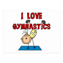 I Love Gymnastics Tshirts and Gifts Postcard