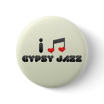 I Love Gypsy Jazz Buttons