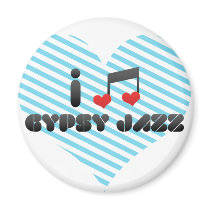 I Love Gypsy Jazz Fridge Magnets