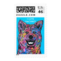 I LOVE HACHIKO postage