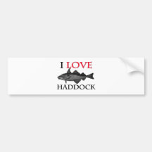 I Love Haddock Bumper Stickers