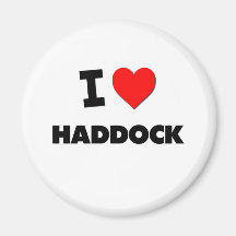 I Love Haddock ( Food ) Refrigerator Magnet