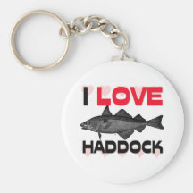 I Love Haddock Keychain