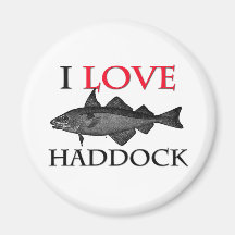 I Love Haddock Refrigerator Magnet