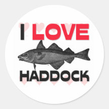 I Love Haddock Stickers