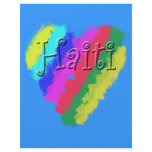 I Love Haiti, Children's Pastel Chalk Heart flyers